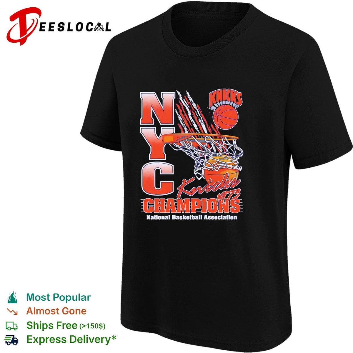 NYC champions basketball net bold poster shirt Unisex
