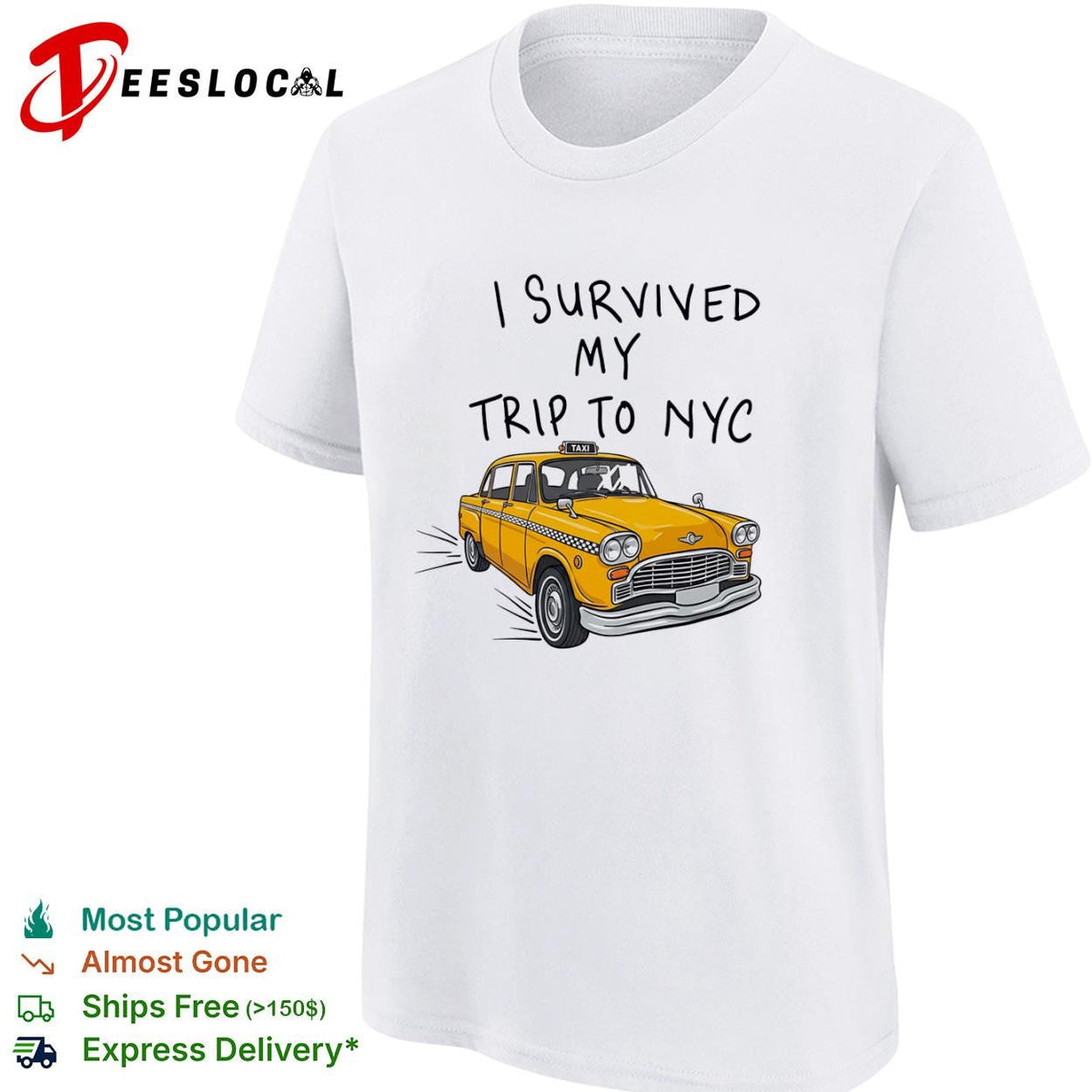 NYC vacation I survived my trip to yellow taxi shirt Unisex