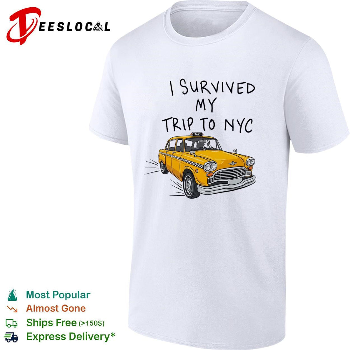 NYC vacation I survived my trip to yellow taxi shirt Unisex