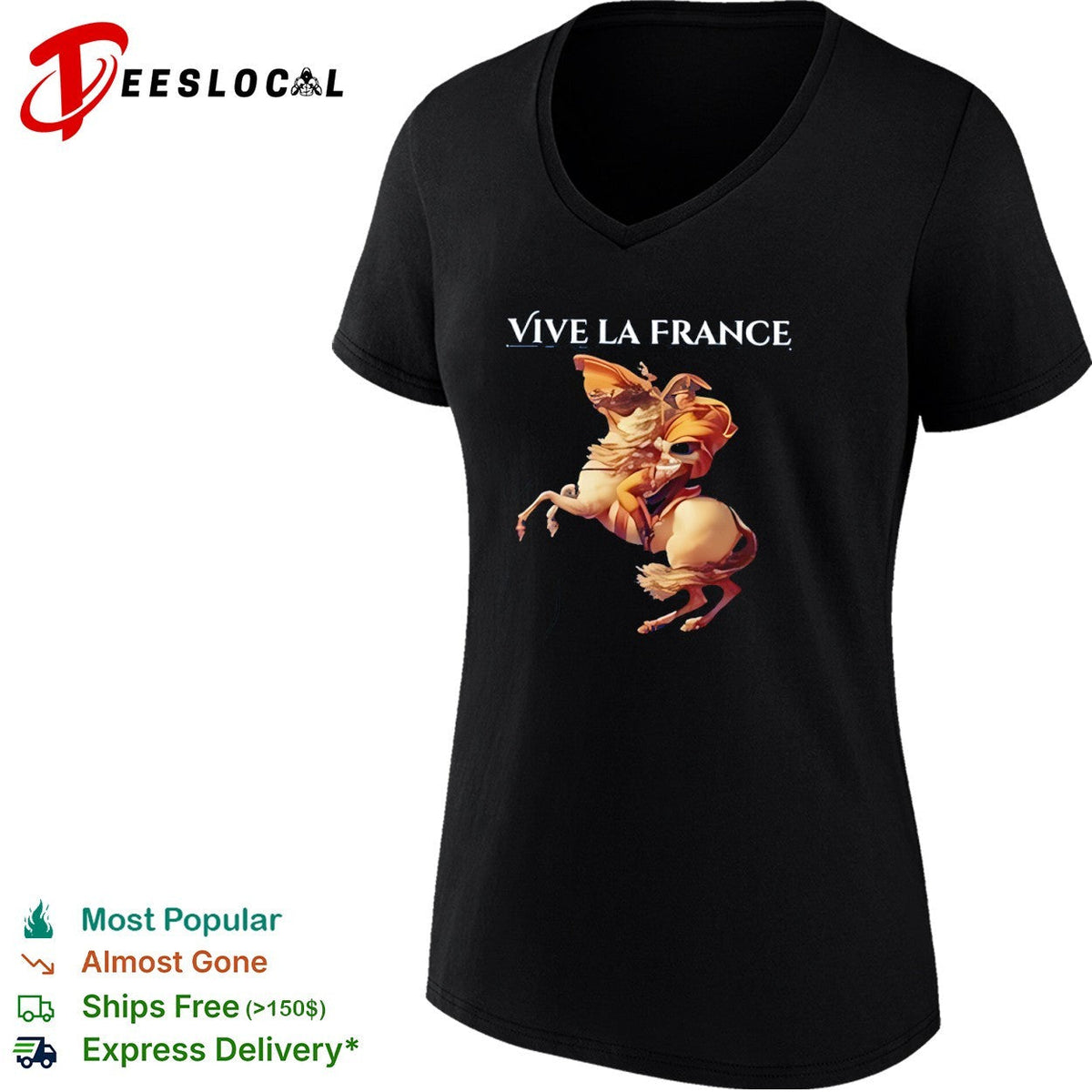Napoleon Bonaparte crossing the Alps Vive la France shirt Unisex