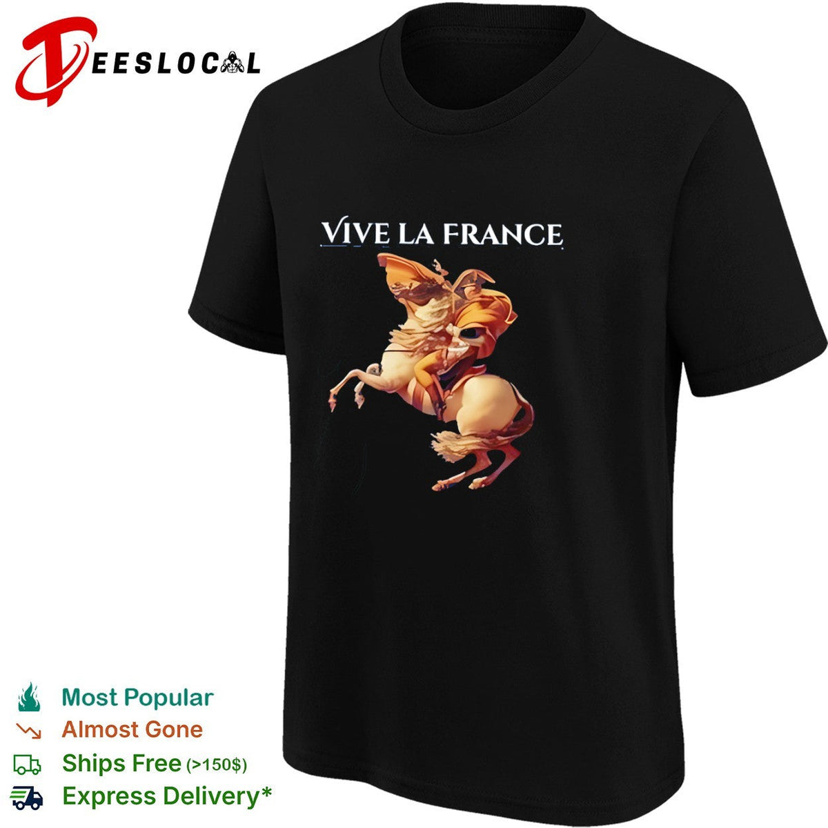 Napoleon Bonaparte crossing the Alps Vive la France shirt Unisex