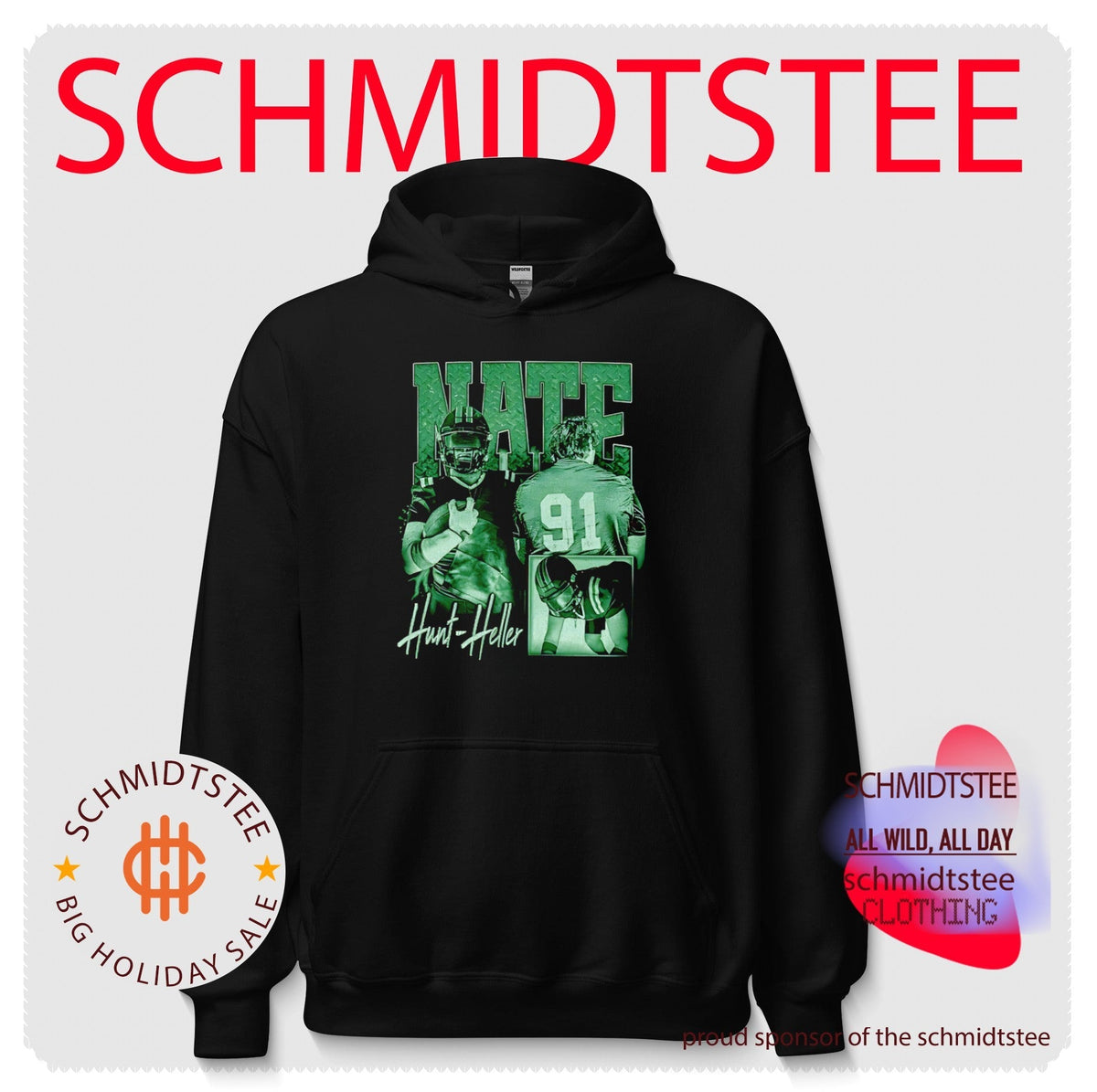 Nate Hunt-Heller Football Player 91 athlete shirt Unisex