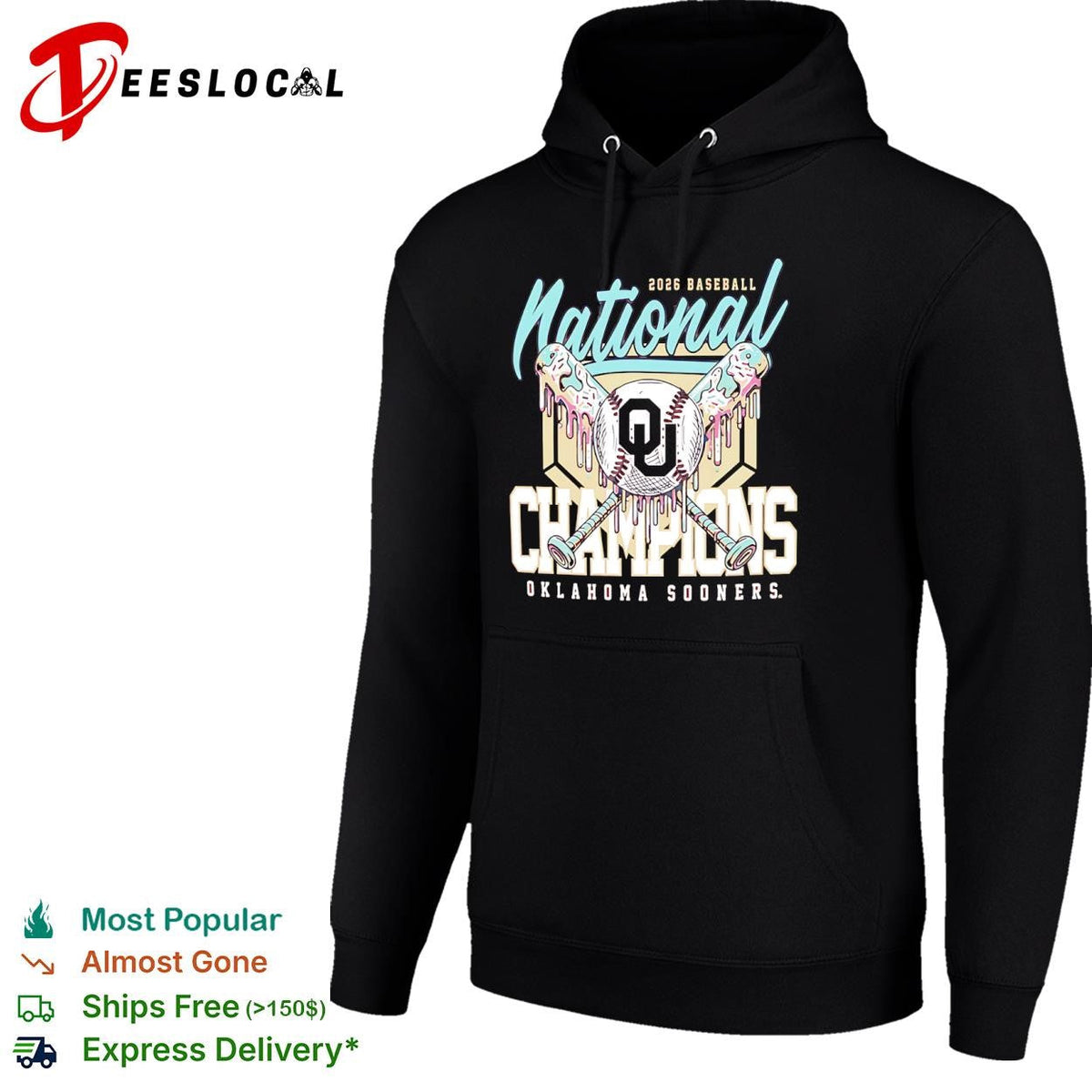 National Champions 2026 Oklahoma Sooners Baseball Melting Ice Cream shirt Unisex