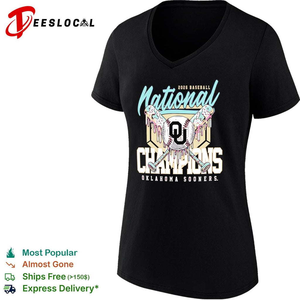 National Champions 2026 Oklahoma Sooners Baseball Melting Ice Cream shirt Unisex