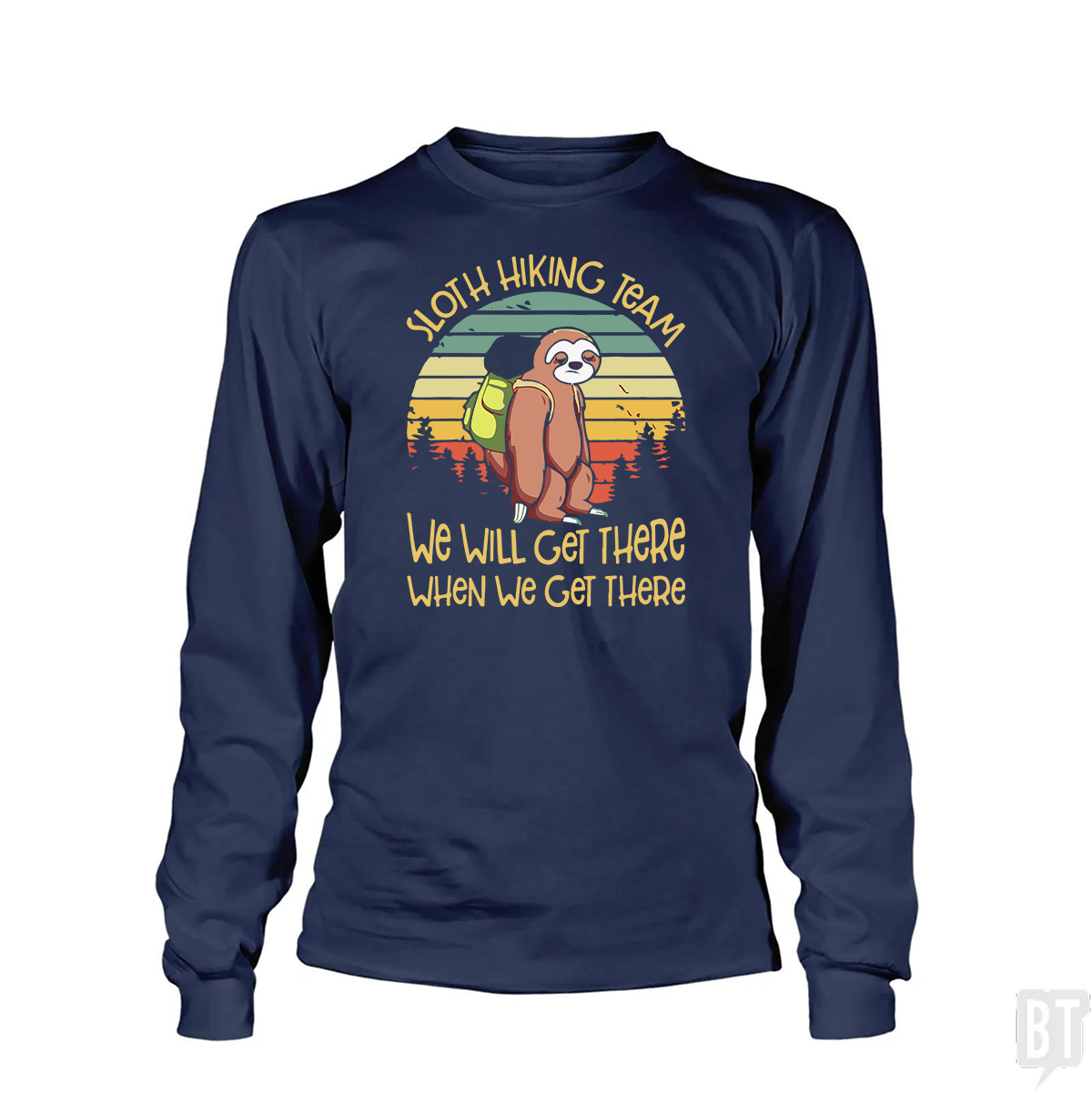Funny Sloth Hiking Team Long Sleeve Unisex