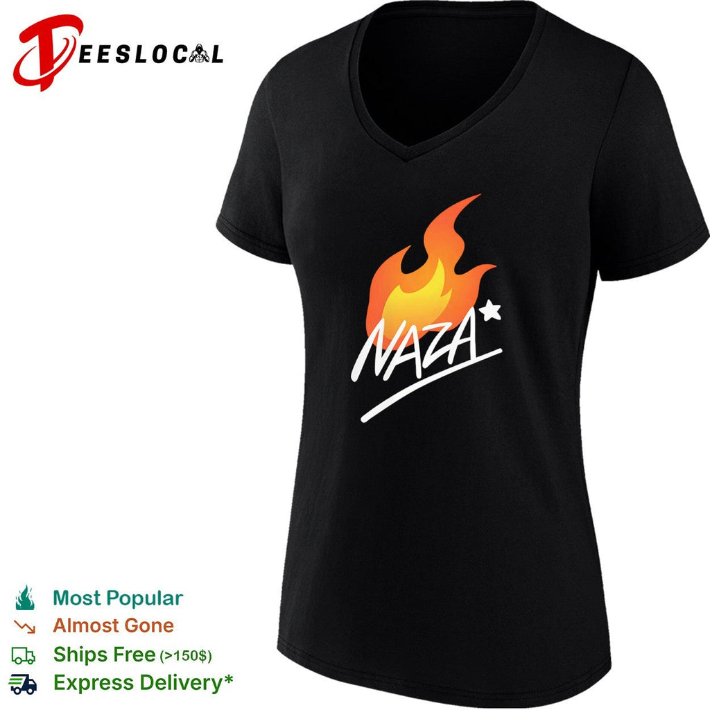 Naza flame graphic logo with star accent shirt Unisex