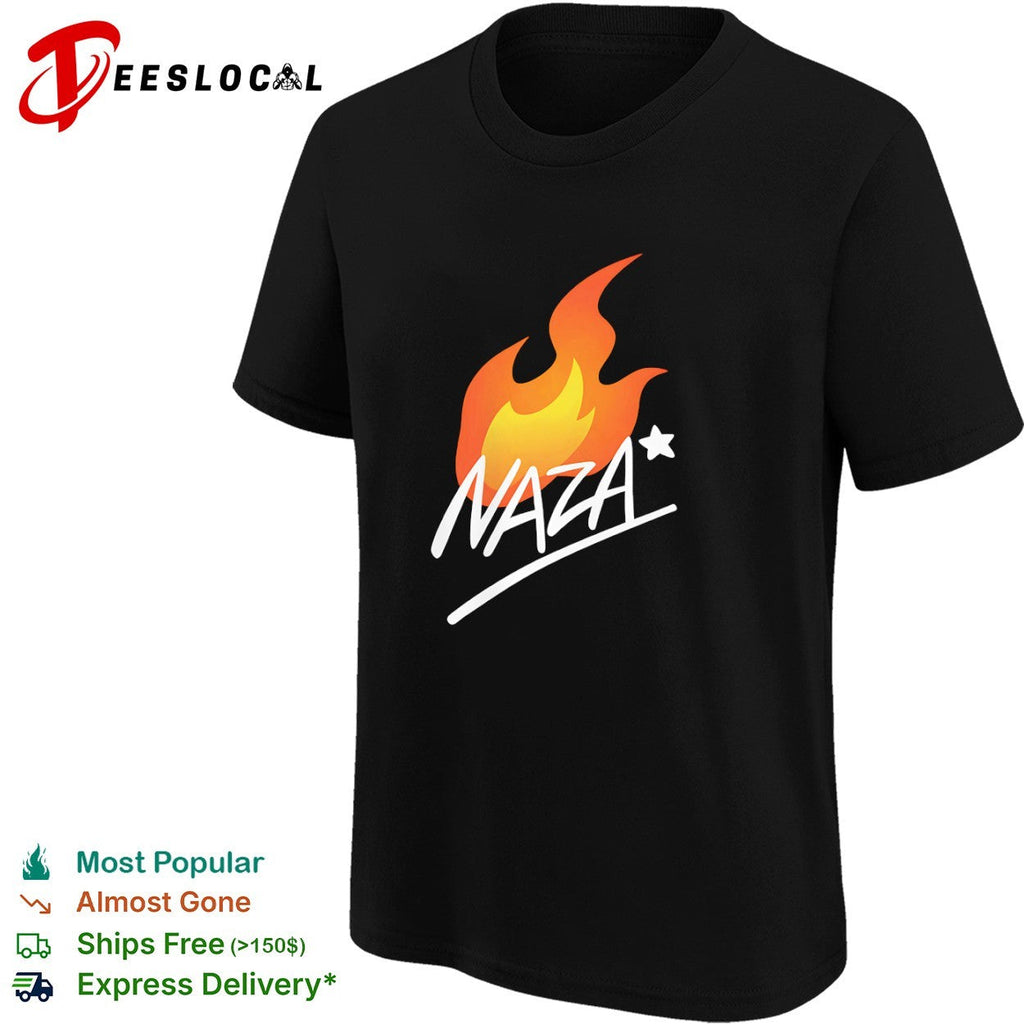 Naza flame graphic logo with star accent shirt Unisex