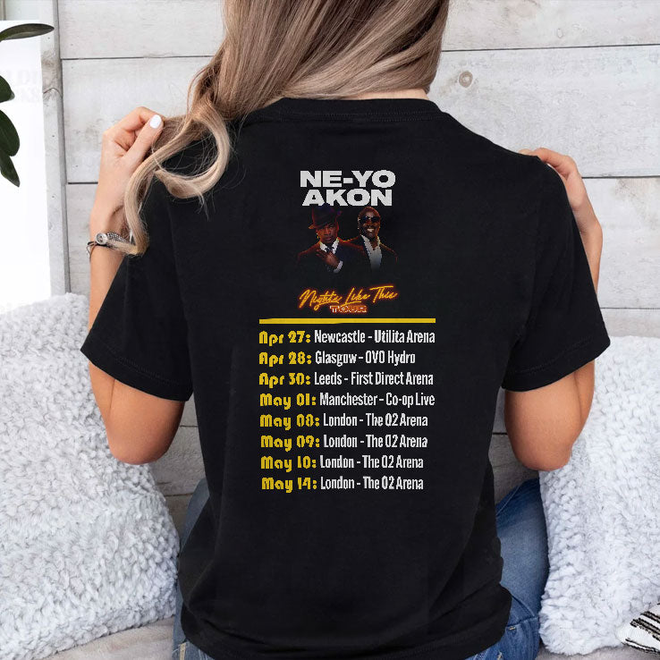 Ne-Yo Akon Nights Like This Tour 2026 Shirt Unisex