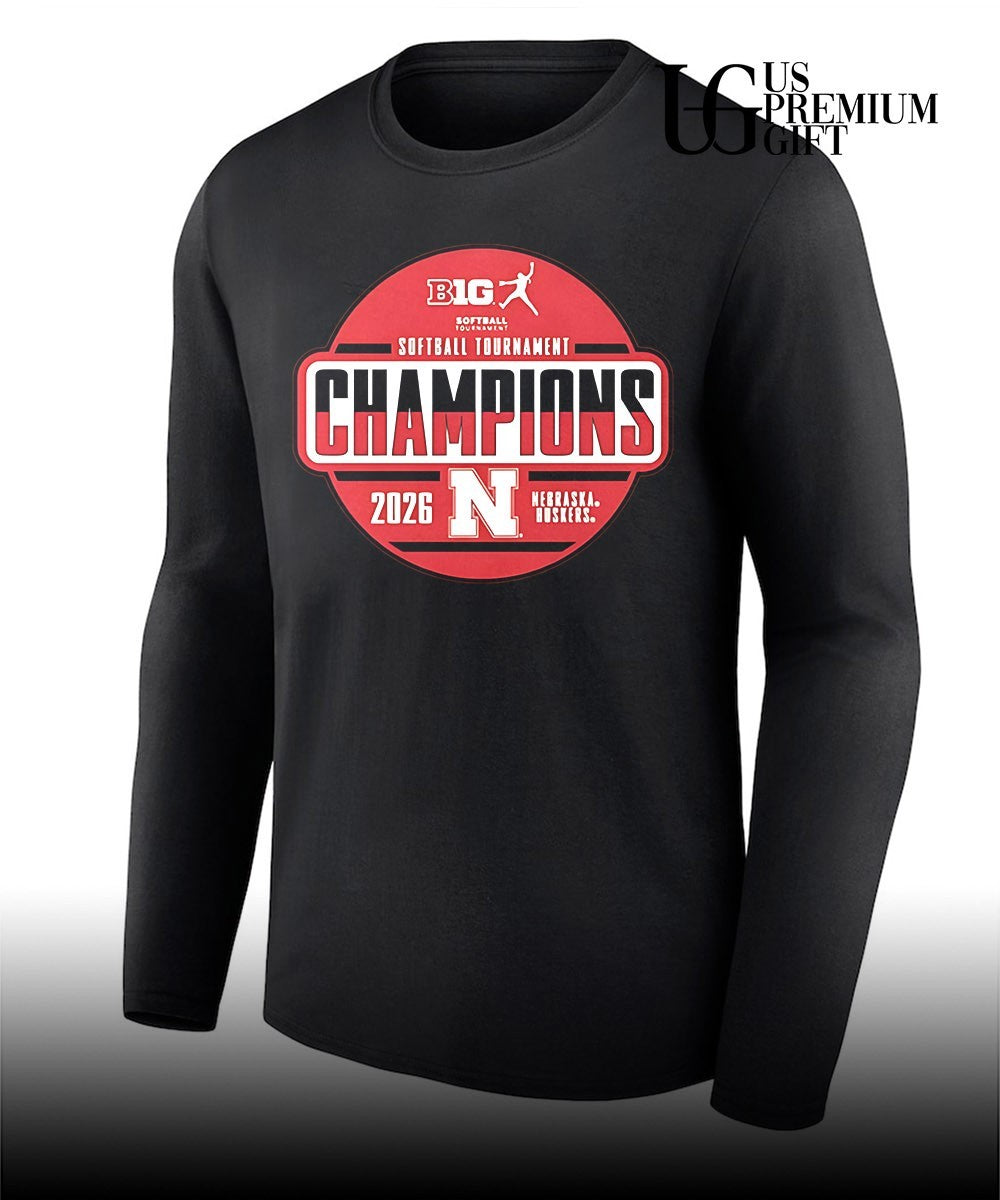 Nebraska Cornhuskers 2026 Big Ten Softball Tournament Champions T- Unisex