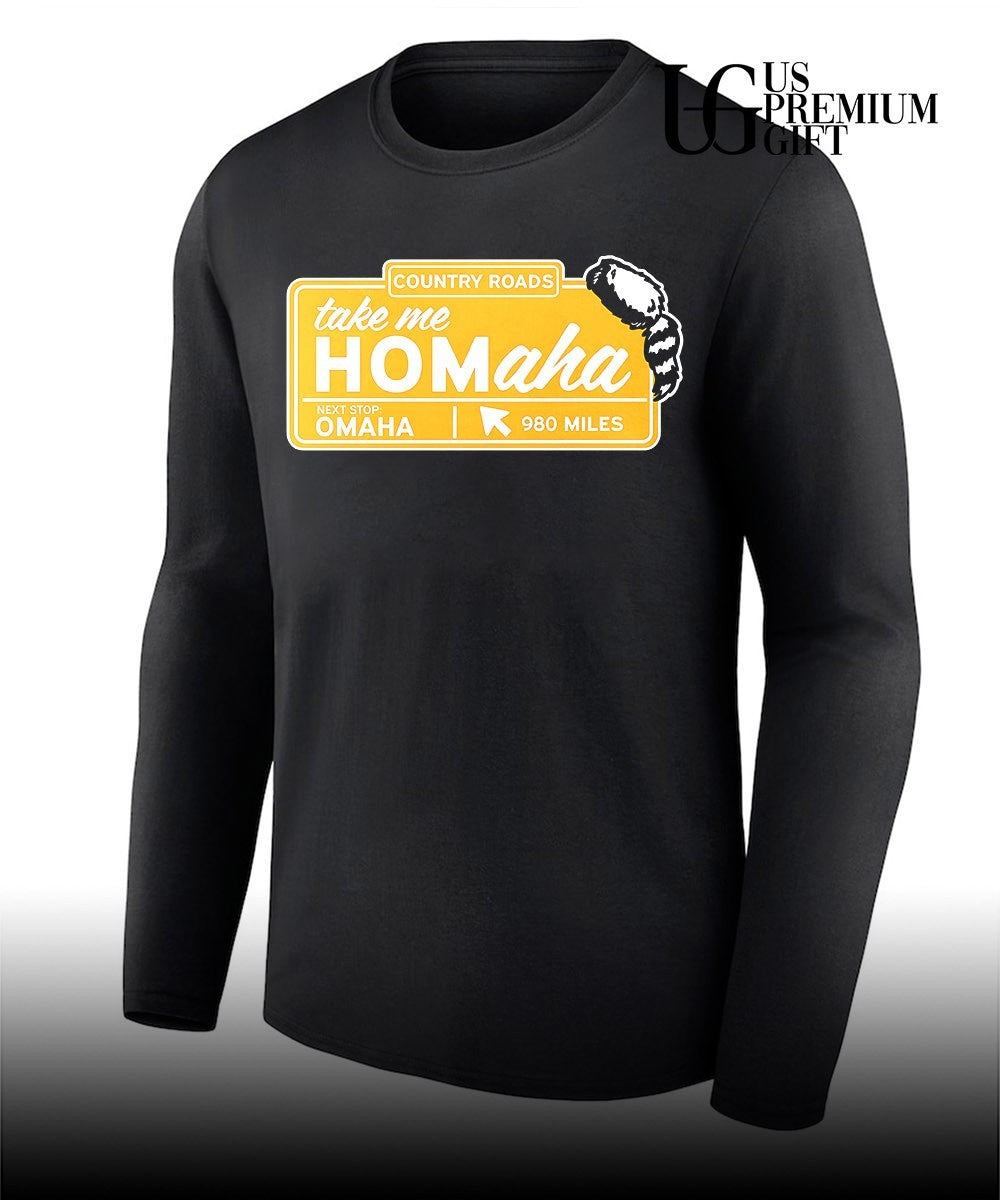 Nebraska Cornhuskers NCAA Country Roads take me HOMaha next stop Omaha 980 miles shirt Unisex