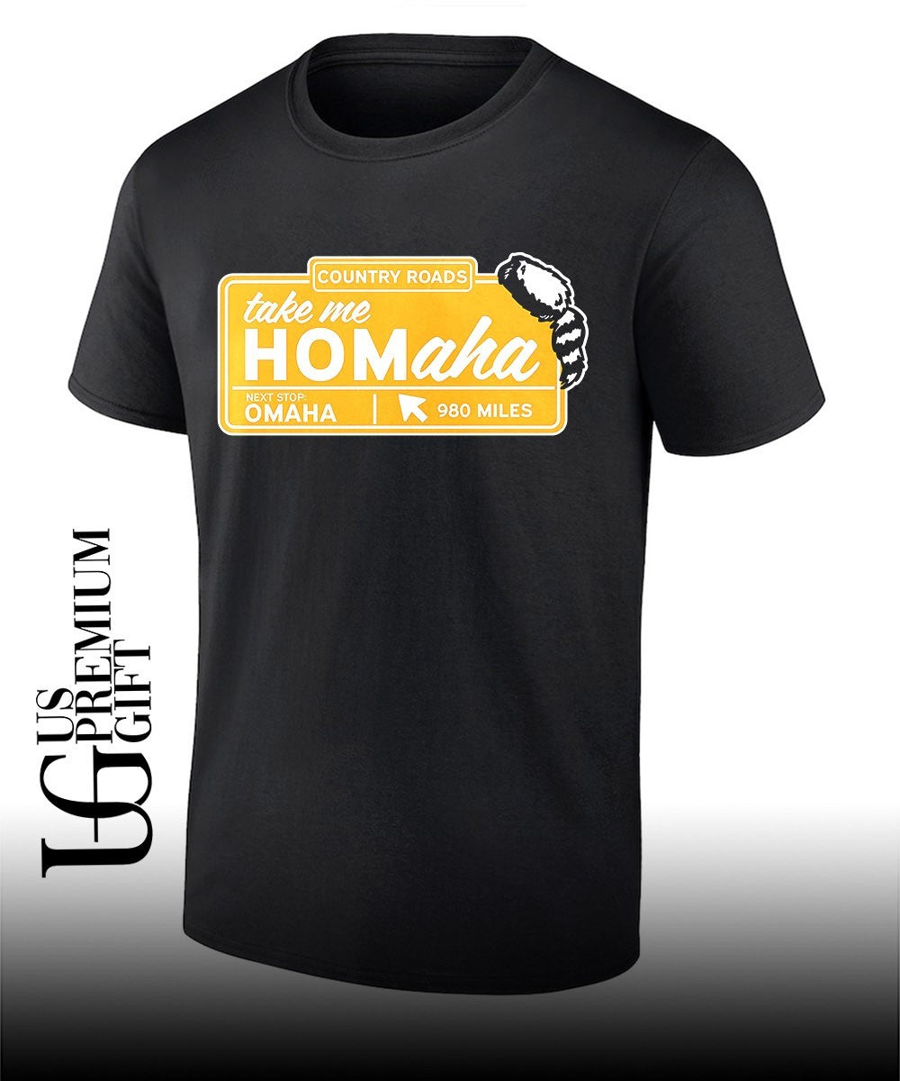 Nebraska Cornhuskers NCAA Country Roads take me HOMaha next stop Omaha 980 miles shirt Unisex