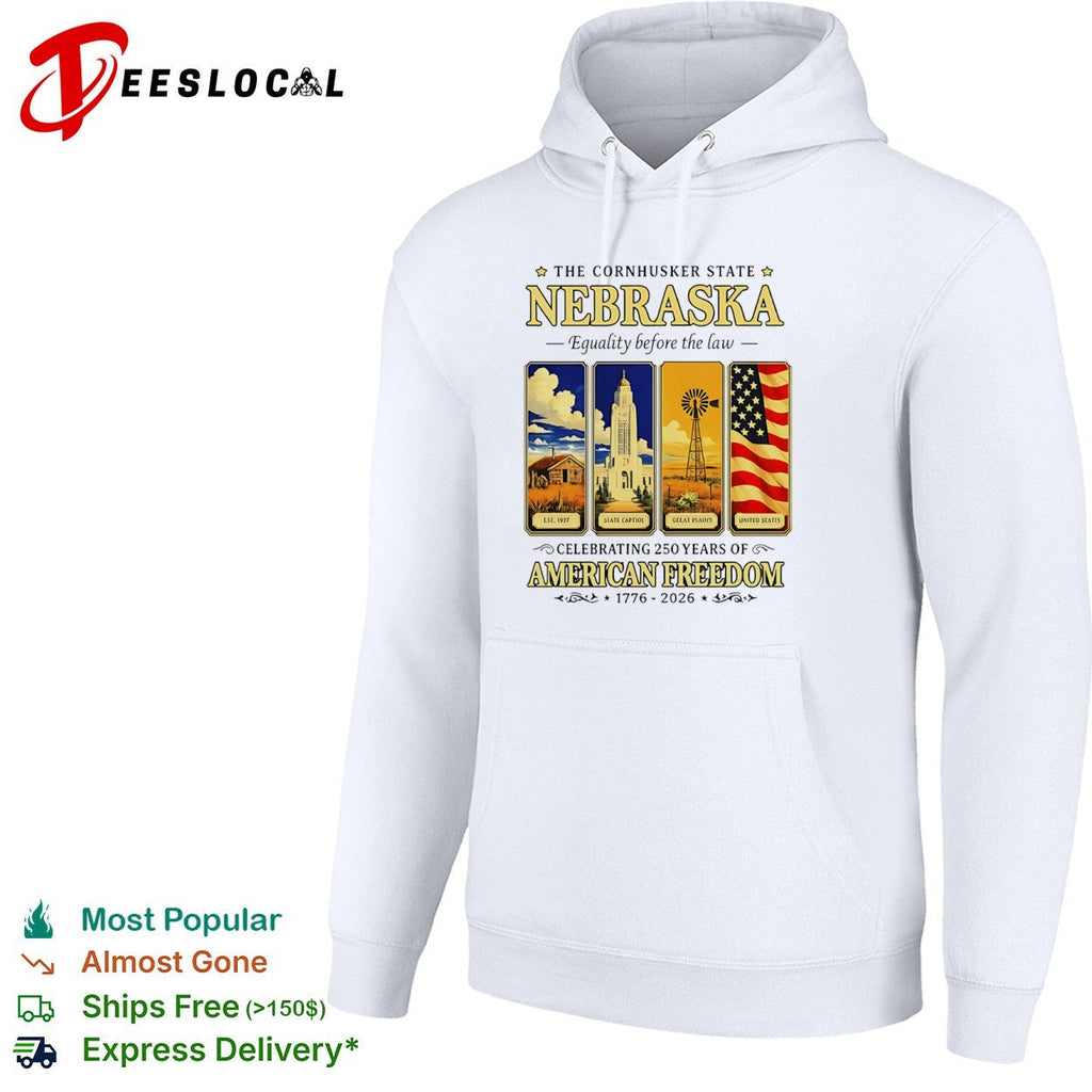 Nebraska The Cornhusker State Equality before the law Celebrating 250 Years shirt Unisex
