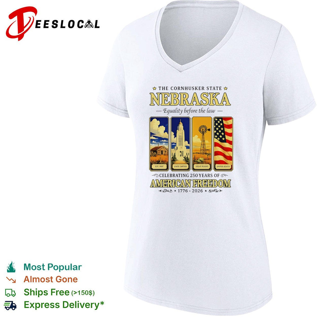 Nebraska The Cornhusker State Equality before the law Celebrating 250 Years shirt Unisex