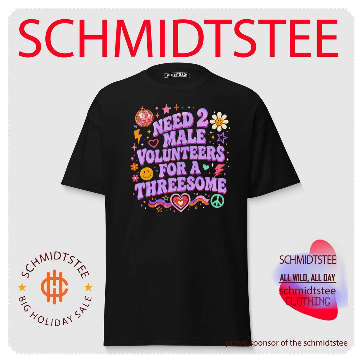 Need 2 Male Volunteers for a Threesome shirt Unisex