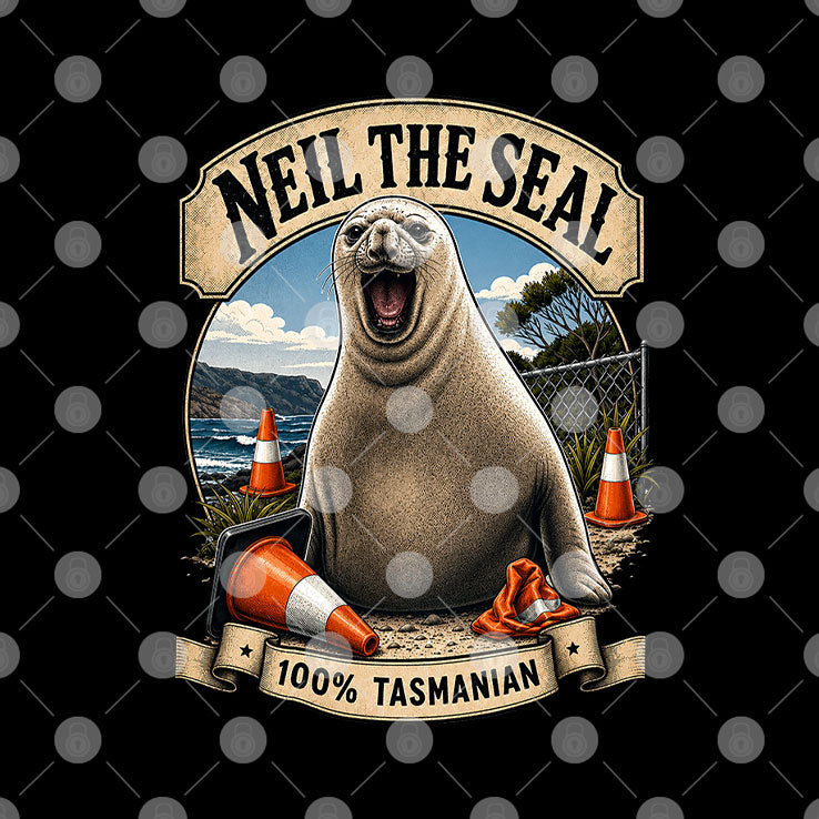Neil The Seal 100% Tasmanian T Shirt Unisex