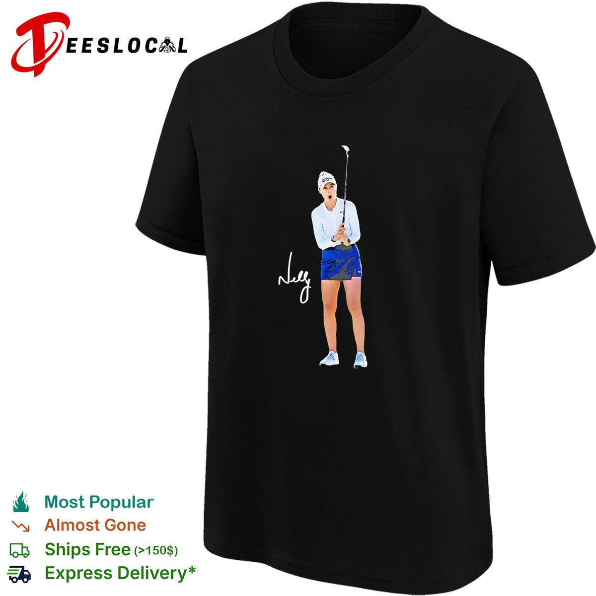 Nelly Korda LPGA tour golfer and Nelly signature autograph golf athlete sport shirt Unisex