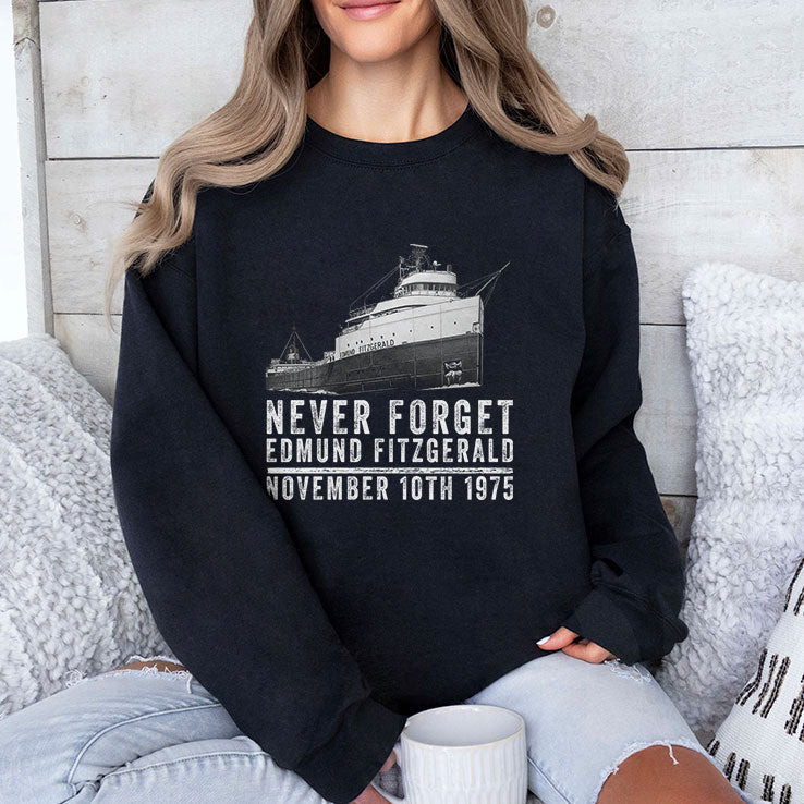 Never Forget Edmund Fitzgerald November 10th 1975 Shirt Unisex