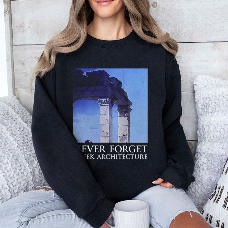 Never Forget Greek Architecture T Shirt Unisex