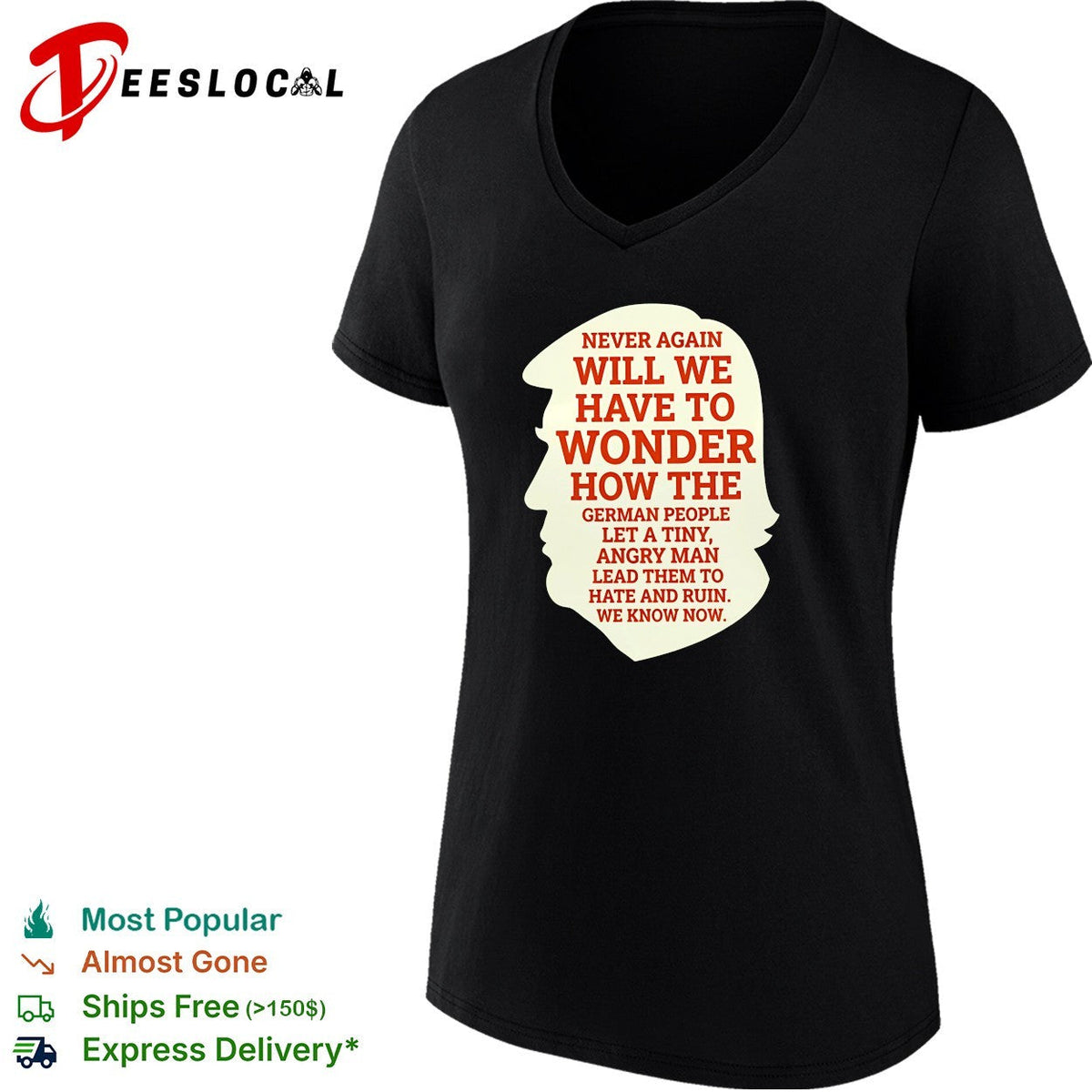 Never again will we have to wonder how the German people silhouette graphic shirt Unisex