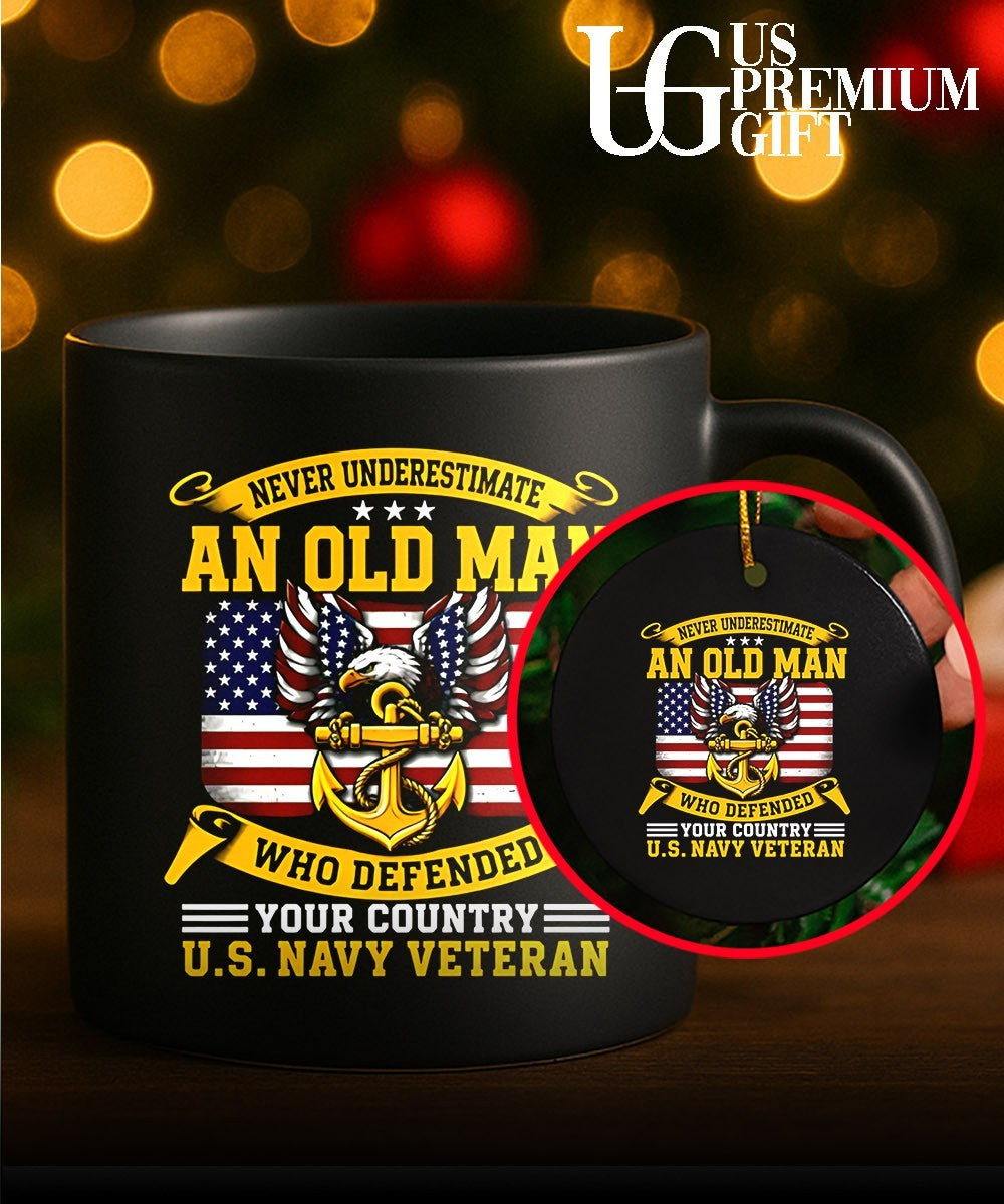 Never underestimate an old man who defended your country U.S. Navy Veteran shirt Unisex