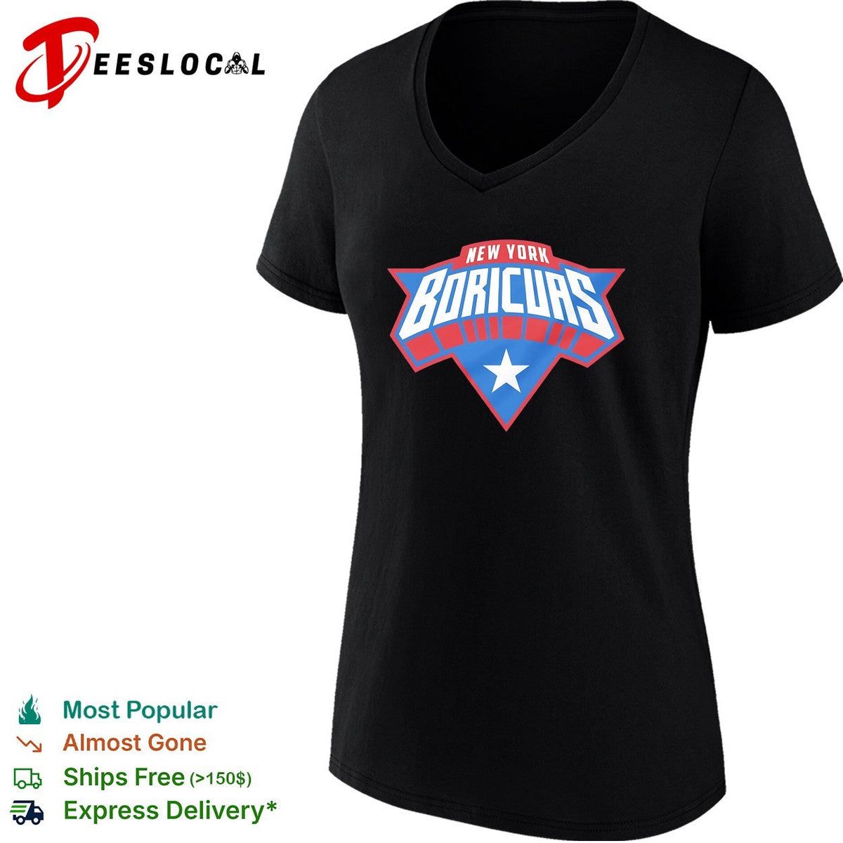 New York Boricuas Puerto Rico star diamond logo bold fan art shirt Unisex