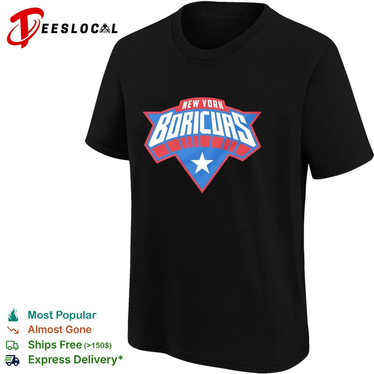 New York Boricuas Puerto Rico star diamond logo bold fan art shirt Unisex