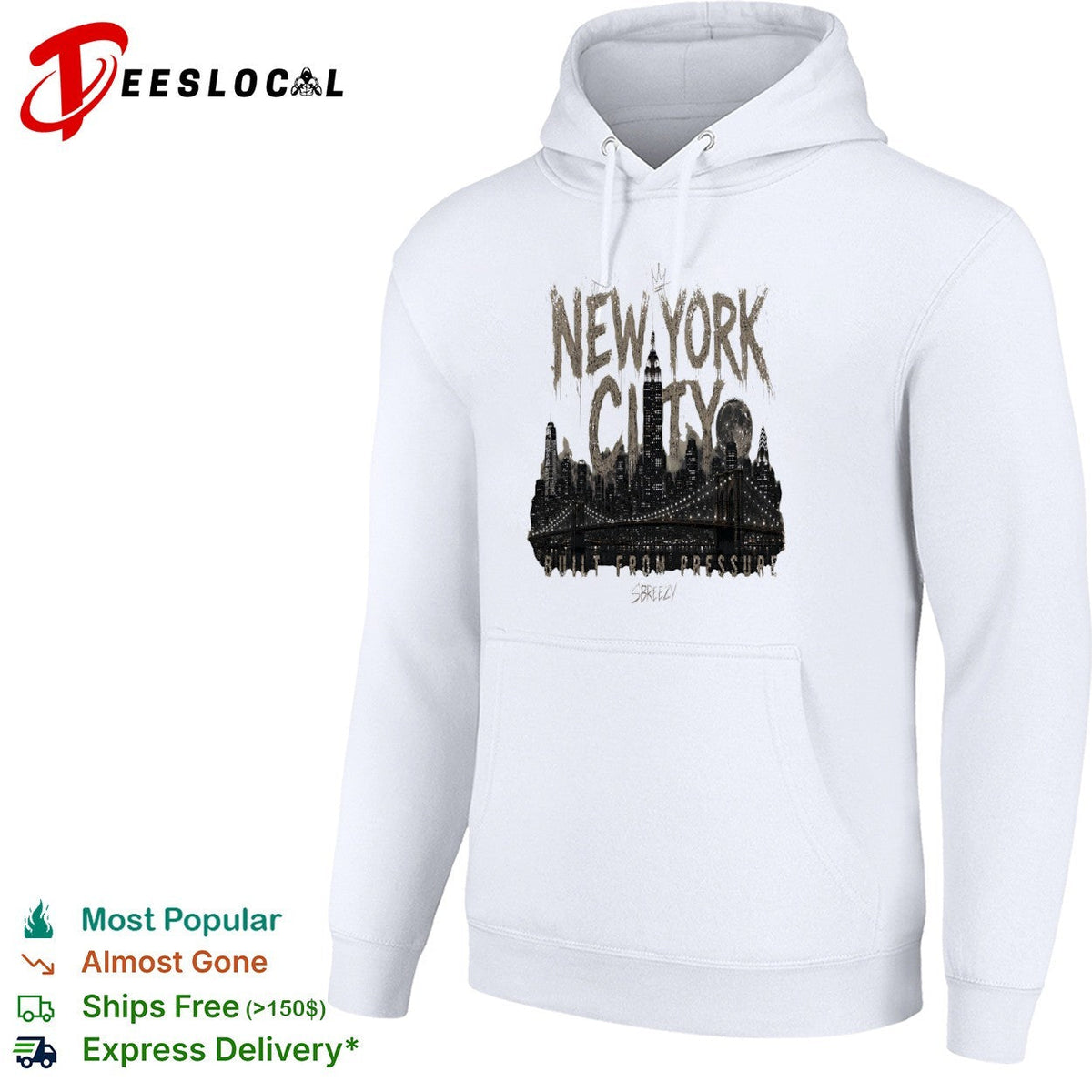 New York City Built From Pressure Sbreezy Skyline Manhattan Empire State shirt Unisex