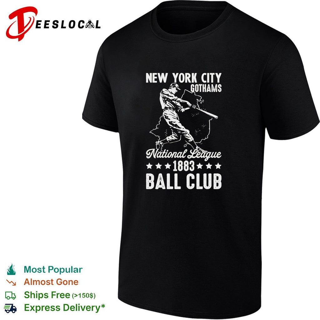New York City Gothams 1883 National League Ball Club Baseball Player Sport shirt Unisex