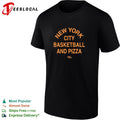 New York City basketball and pizza Local Hoops typography shirt Unisex