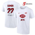 New York Jets X Sombr The Late Nights and Young Romance tour signature name and number shirt