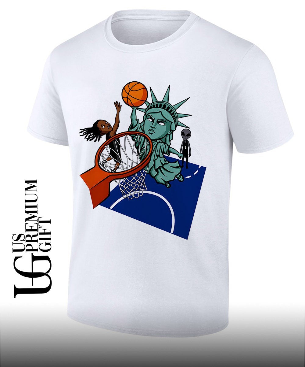 New York Liberty Alien basketball slam dunk shirt Unisex