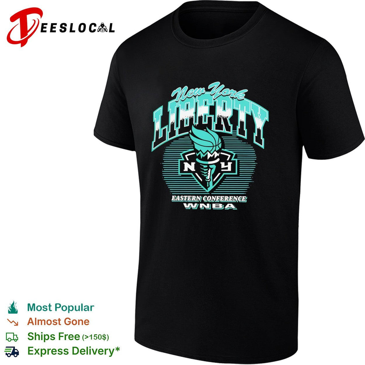 New York Liberty Eastern Conference WNBA torch and basketball logo shirt Unisex