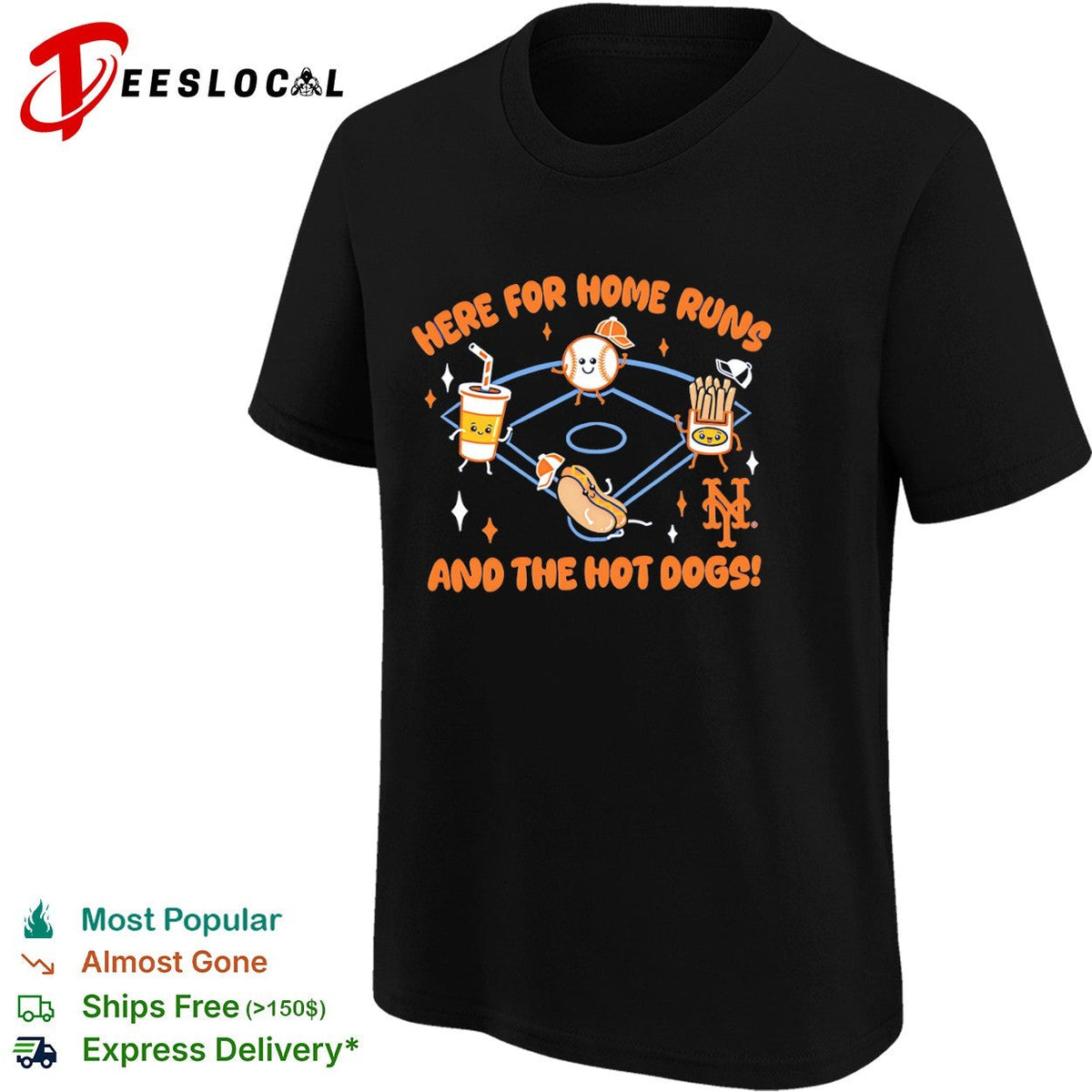 New York Mets Here for Home Runs and the Hot Dogs shirt Unisex