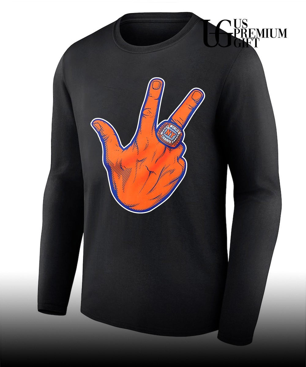 New York Mets World Champs Ring 3 points hand sports fan shirt Unisex