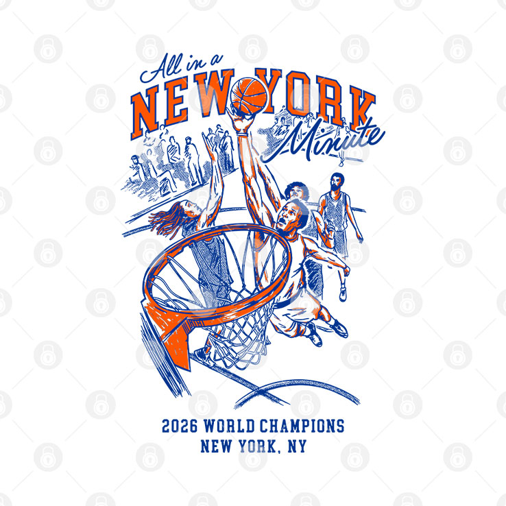 All In A New York Minute 2026 World Champions New York Basketball T Shirt Unisex