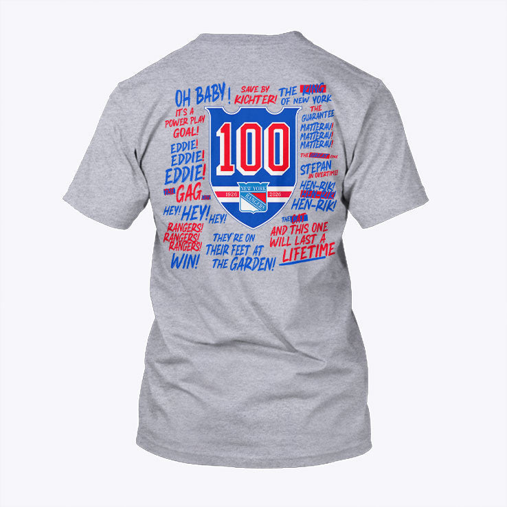 New York Rangers 100th Season Centennial T Shirt Unisex