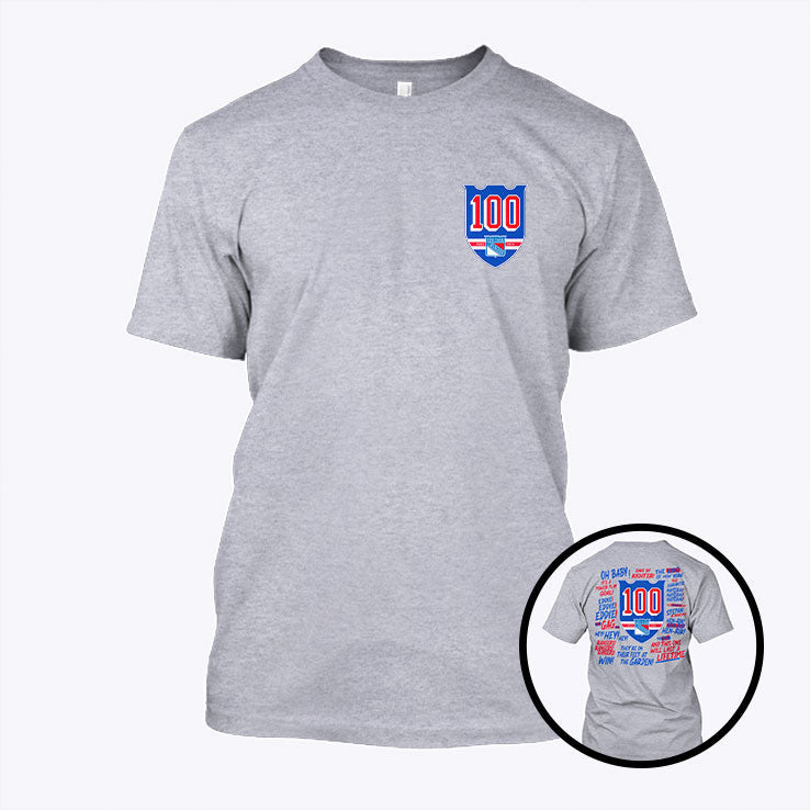 New York Rangers 100th Season Centennial T Shirt Unisex