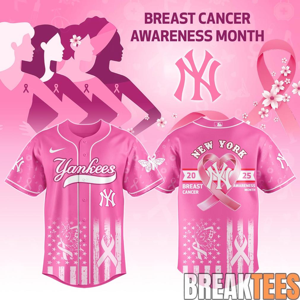 New York Yankees Breast Cancer Awareness Month Limited Edition Baseball Jersey Unisex
