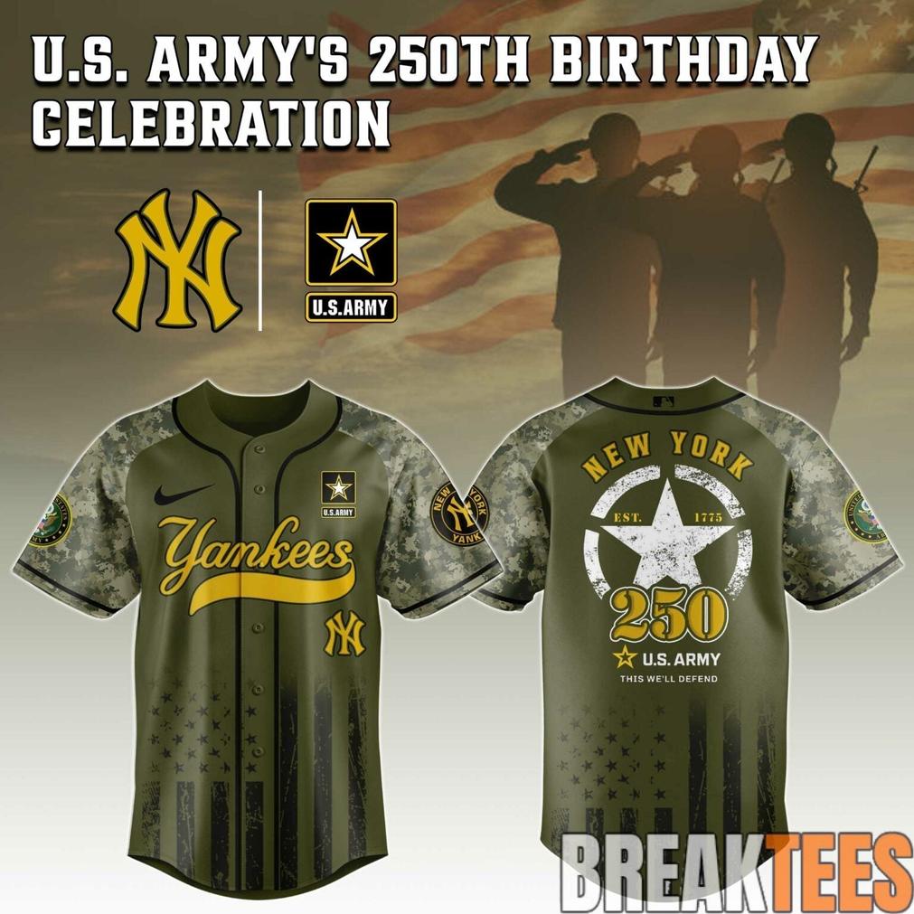 New York Yankees x 250 U.S. ARMY Baseball Jersey Unisex