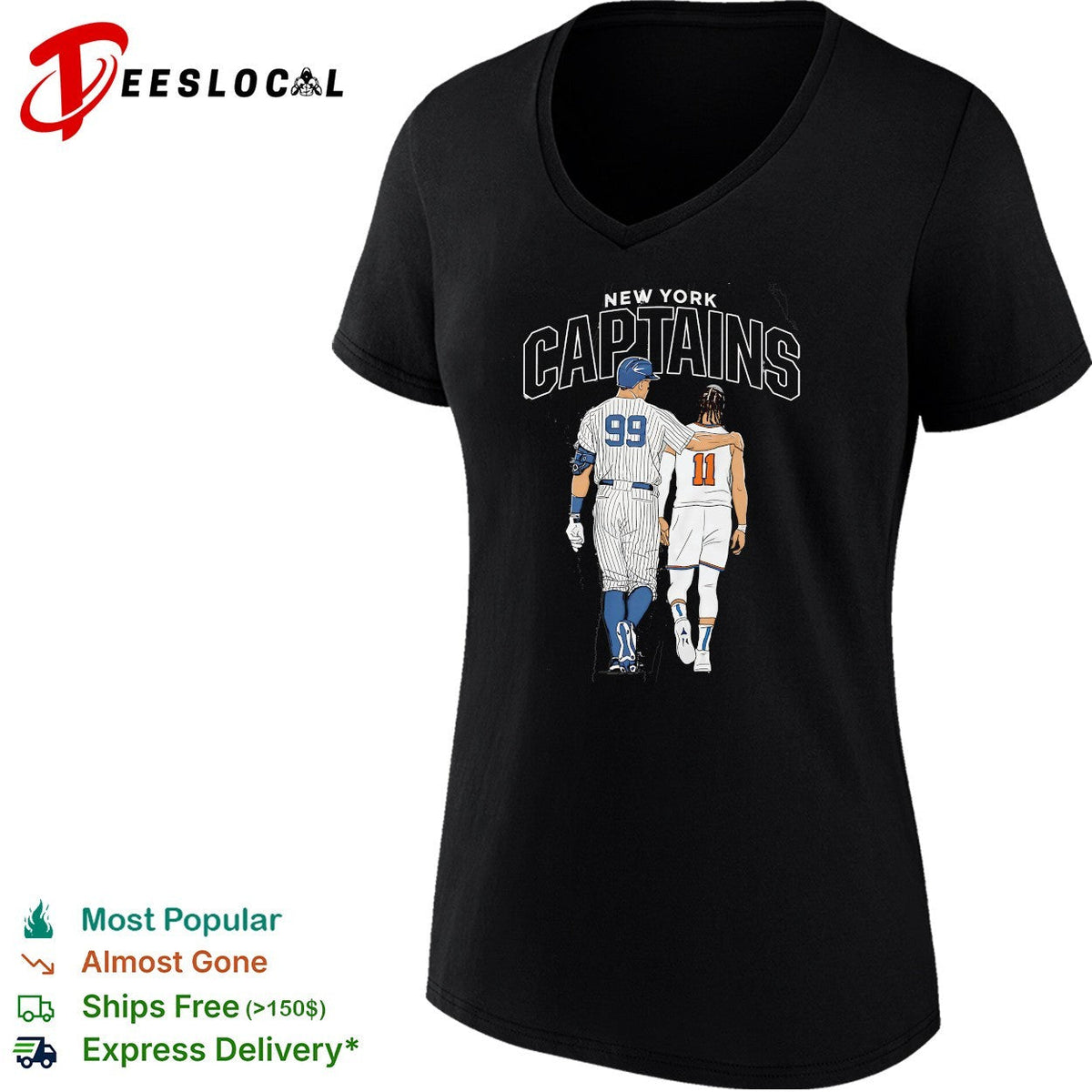 New York captains baseball and basketball players walking shirt Unisex