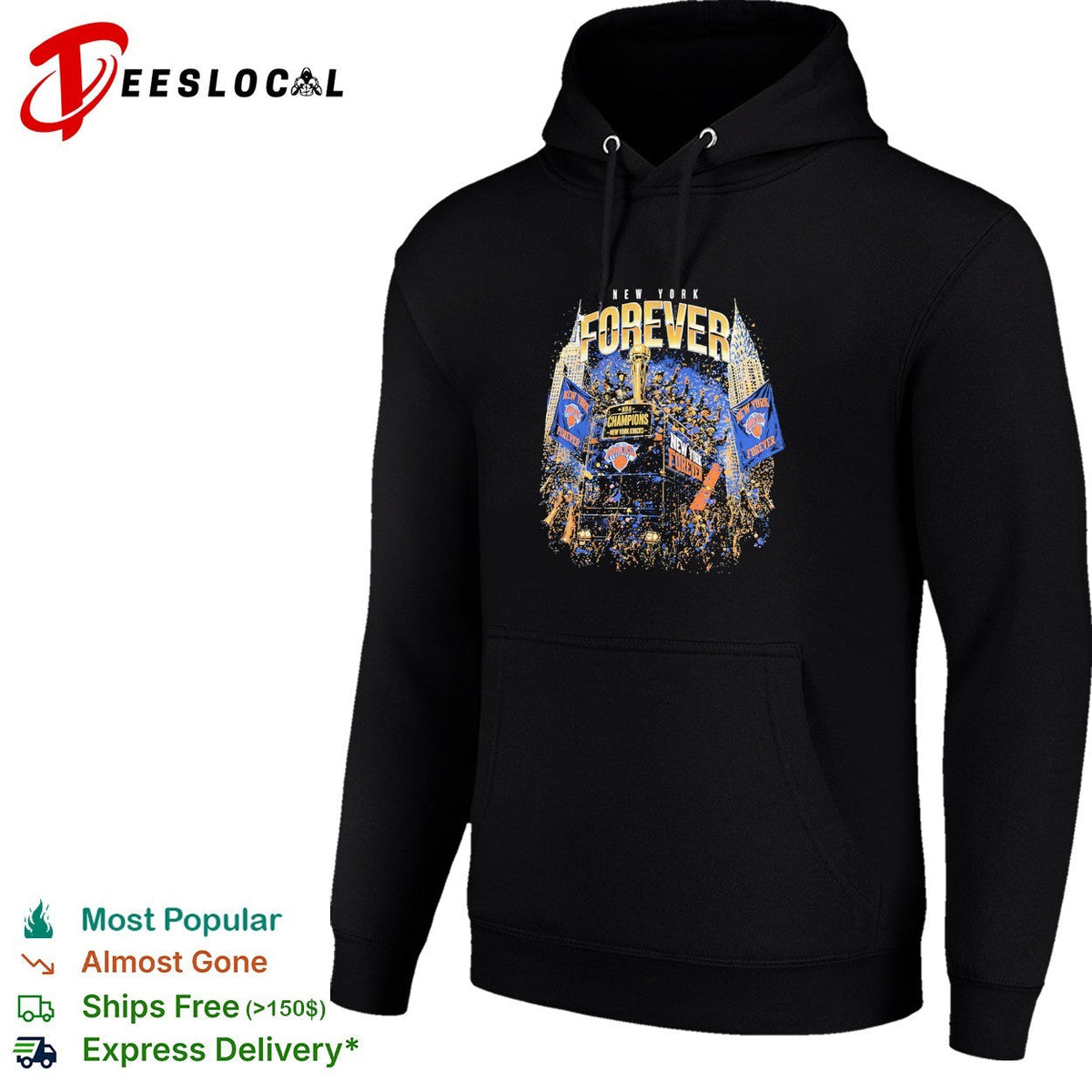 New York forever Knicks champions skyline night fireworks graphic shirt Unisex