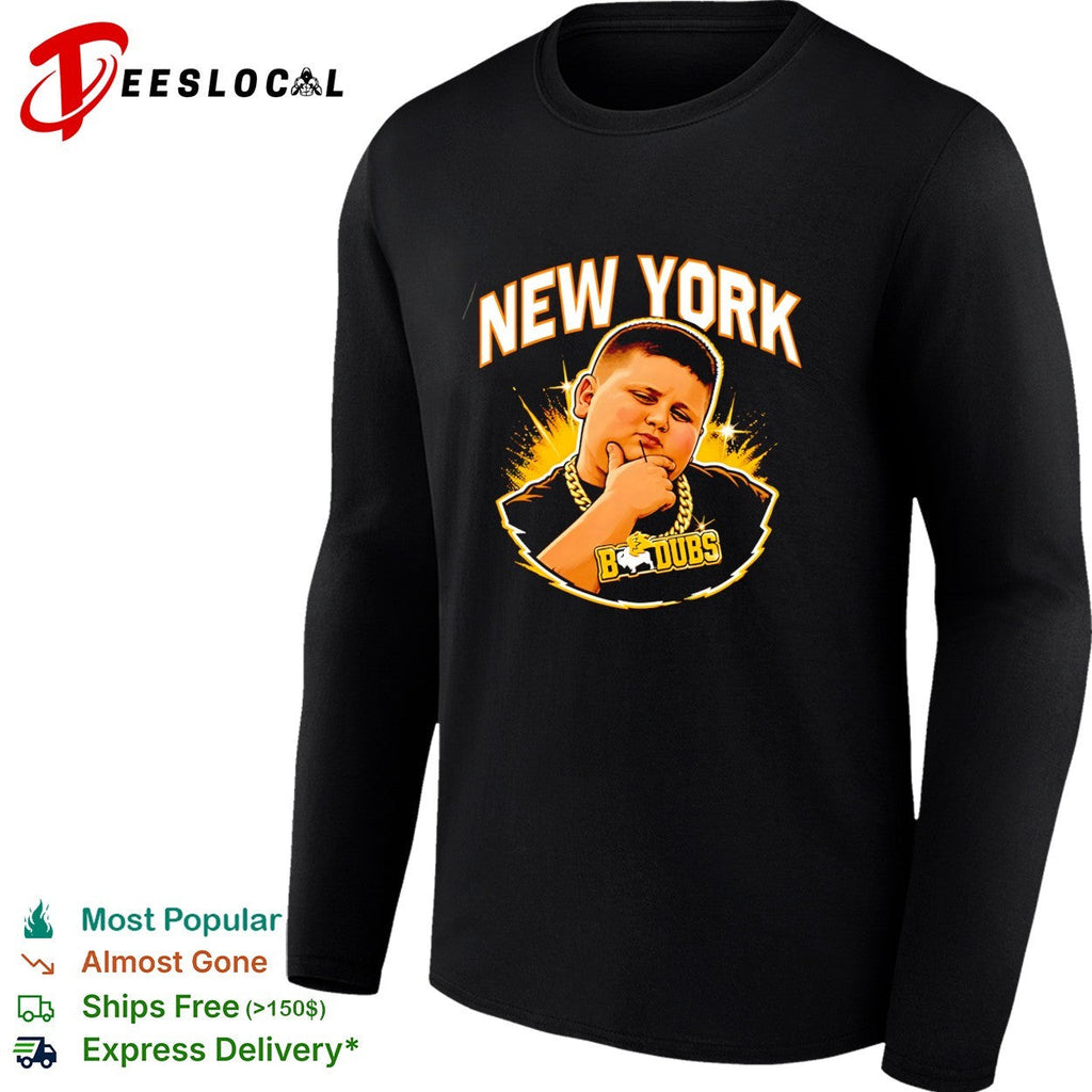 New York kid with chain B Dubs mascot graphic shirt Unisex