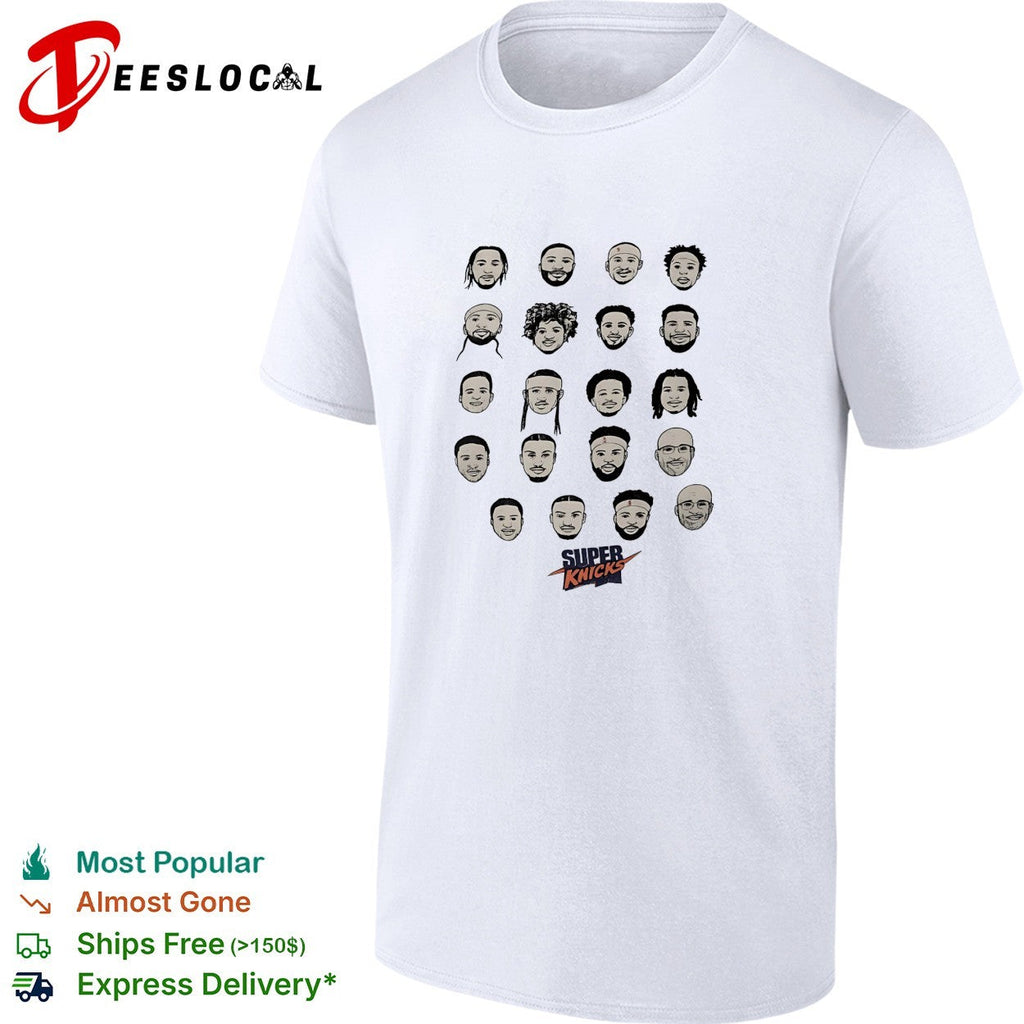 New York super Knicks full team faces caricature shirt Unisex