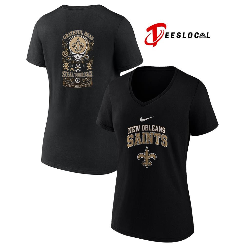 NewOrleansSaintsxGratefulDeadstealyourfacepeacelovelogoshirt Unisex