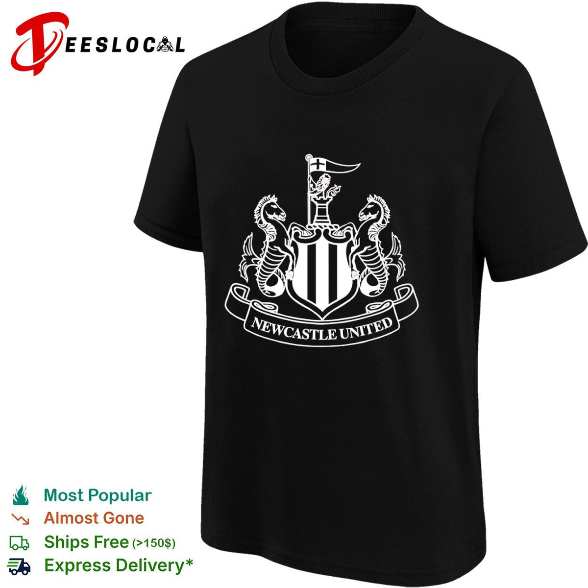 Newcastle United Football Club Official Crest Logo shirt Unisex