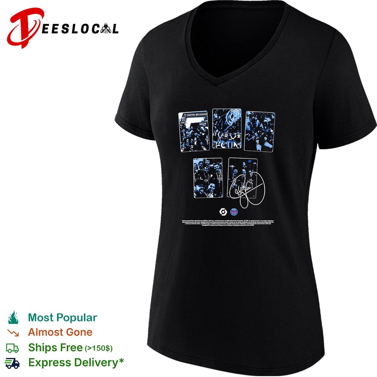Neymar Paris Saint Germain signature shirt Unisex