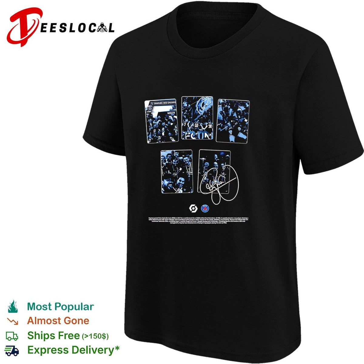 Neymar Paris Saint Germain signature shirt Unisex