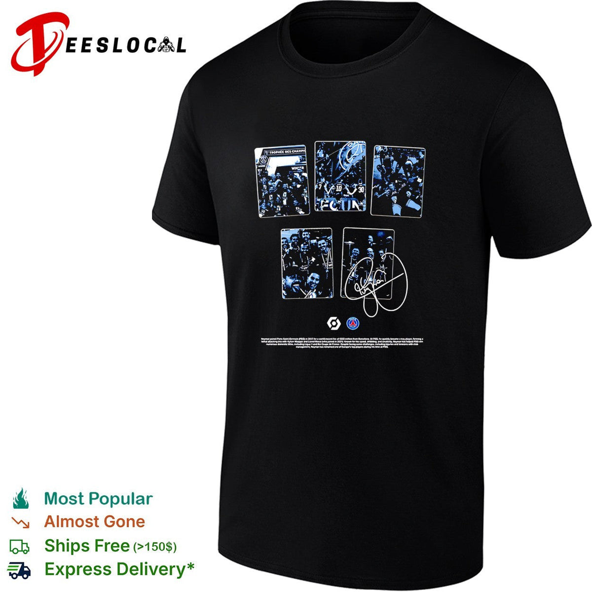 Neymar Paris Saint Germain signature shirt Unisex
