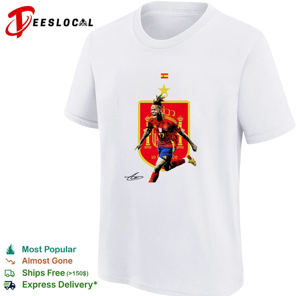 Nico Williams Spain badge shirt Unisex