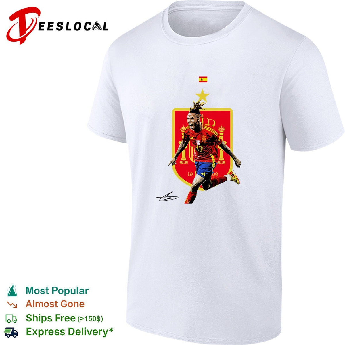Nico Williams Spain badge shirt Unisex